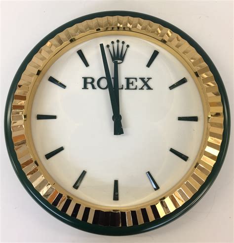 rolex wandklok zilver|Rolex clocks for sale.